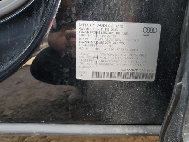 WA1WGAFP1DA048777 - 2013 AUDI Q5 PRESTIGE 黑色 照片 12