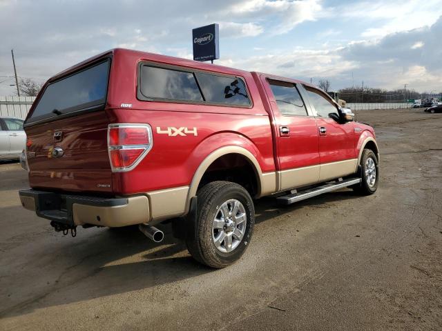 1FTFW1EF0DKF24769 - 2013 FORD F150 SUPERCREW RED photo 3