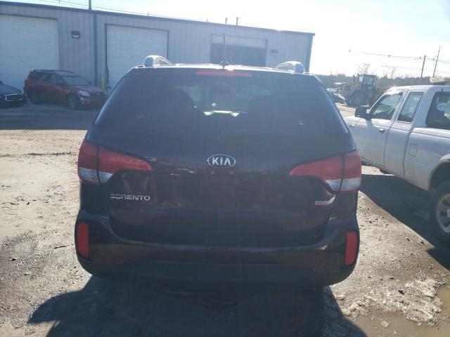 5XYKTDA64FG650740 - 2015 KIA SORENTO LX BURGUNDY photo 6