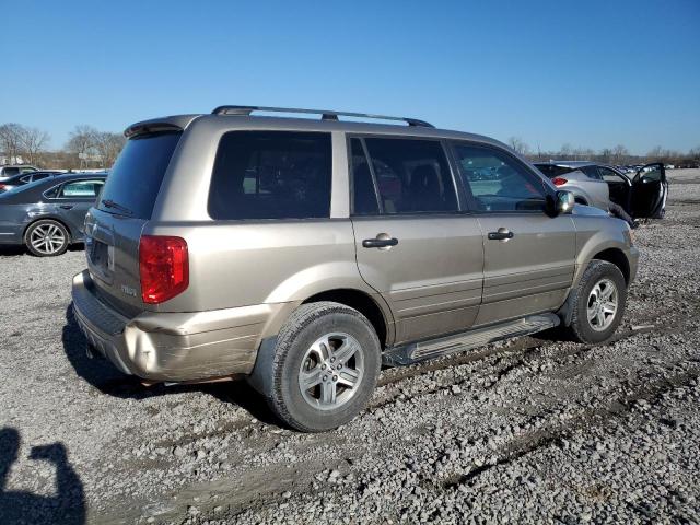 5FNYF18585B044845 - 2005 HONDA PILOT EXL BEIGE photo 3