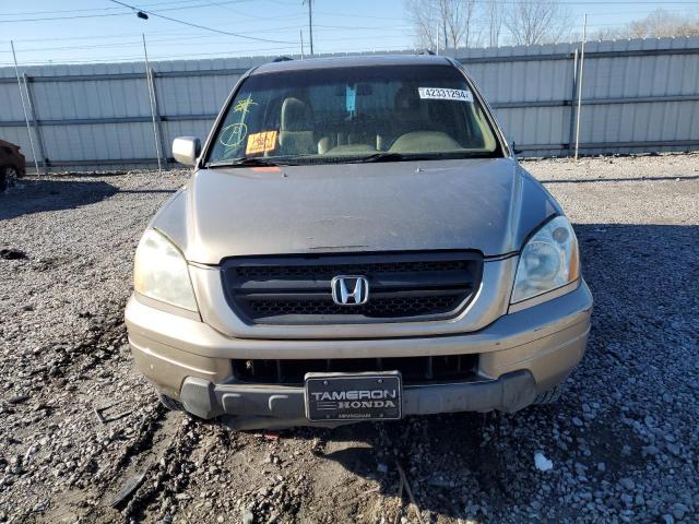 5FNYF18585B044845 - 2005 HONDA PILOT EXL BEIGE photo 5