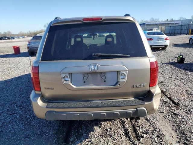 5FNYF18585B044845 - 2005 HONDA PILOT EXL BEIGE photo 6