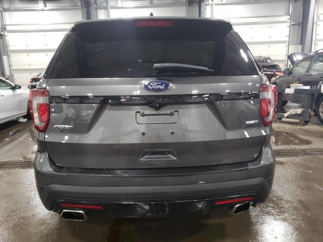 1FM5K8GT3HGD23777 - 2017 FORD EXPLORER SPORT GRAY photo 6