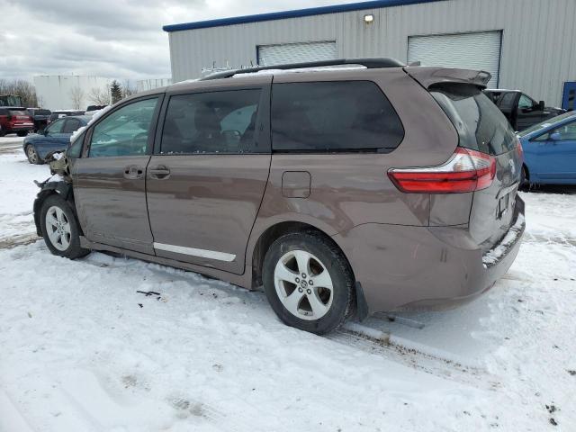 5TDKZ3DC0LS040536 - 2020 TOYOTA SIENNA LE BROWN photo 2