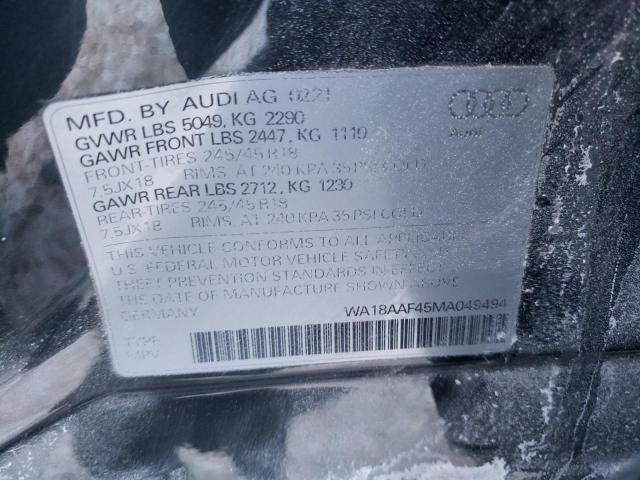 WA18AAF45MA049494 - 2021 AUDI A4 ALLROAD PREMIUM PLUS GRAY photo 13