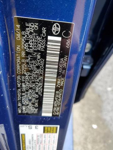 JTDZN3EU3EJ003482 - 2014 TOYOTA PRIUS V BLUE photo 12