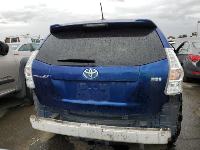 JTDZN3EU3EJ003482 - 2014 TOYOTA PRIUS V BLUE photo 6