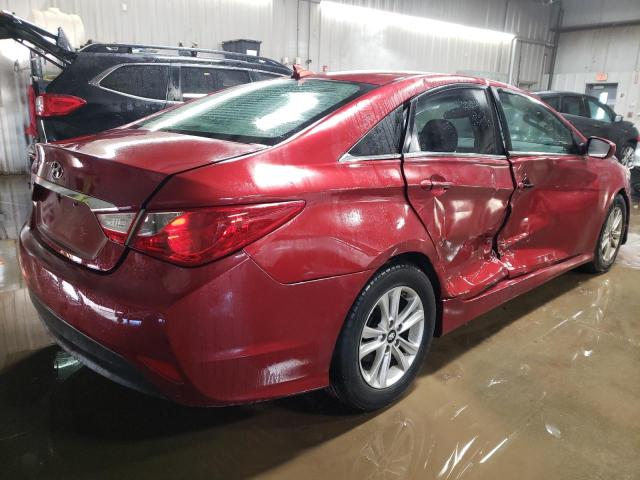 5NPEB4AC5EH940000 - 2014 HYUNDAI SONATA GLS RED photo 3