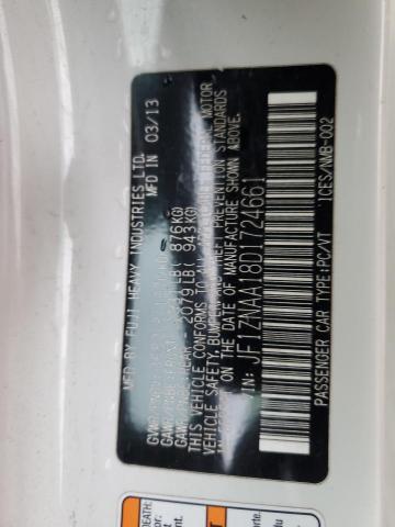 JF1ZNAA18D1724661 - 2013 TOYOTA SCION FR-S თეთრი ფოტო 12