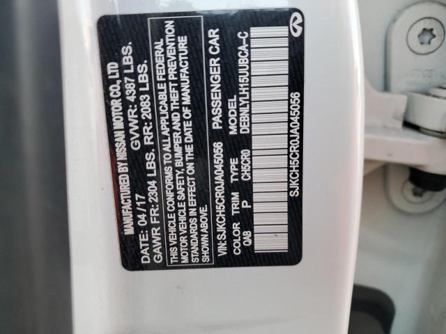 SJKCH5CR0JA045056 - 2018 INFINITI QX30 BASE WHITE photo 14