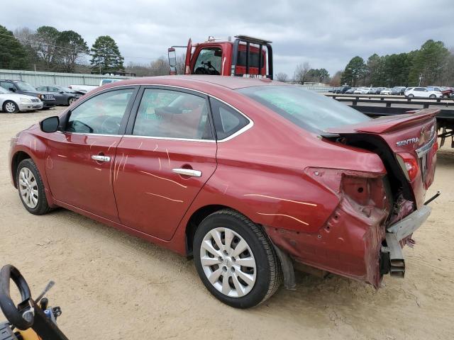 3N1AB7AP0GL671302 - 2016 NISSAN SENTRA S RED photo 2