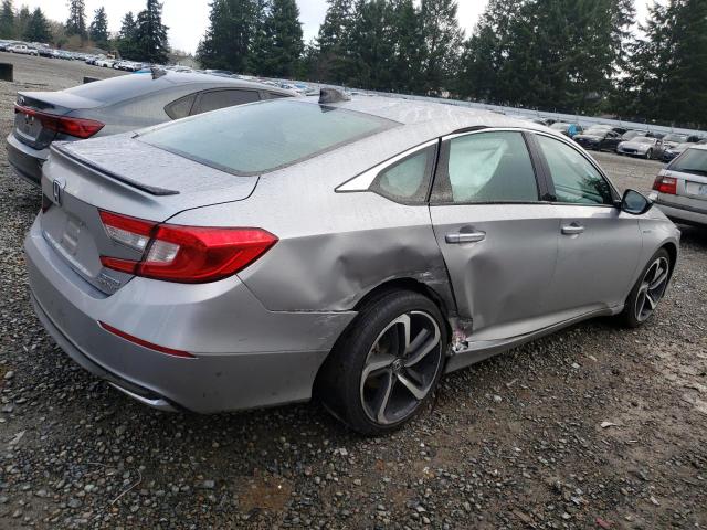 1HGCV3F28NA028723 - 2022 HONDA ACCORD HYBRID SPORT SILVER photo 3