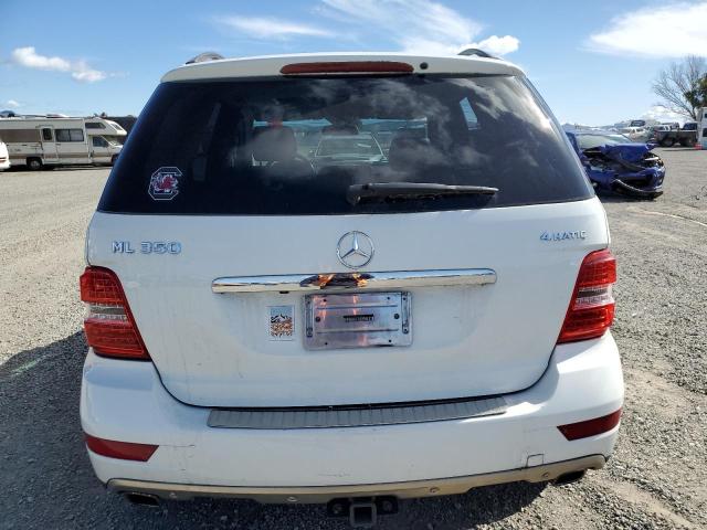 4JGBB8GB2BA698130 - 2011 MERCEDES-BENZ ML 350 4MATIC WHITE photo 6