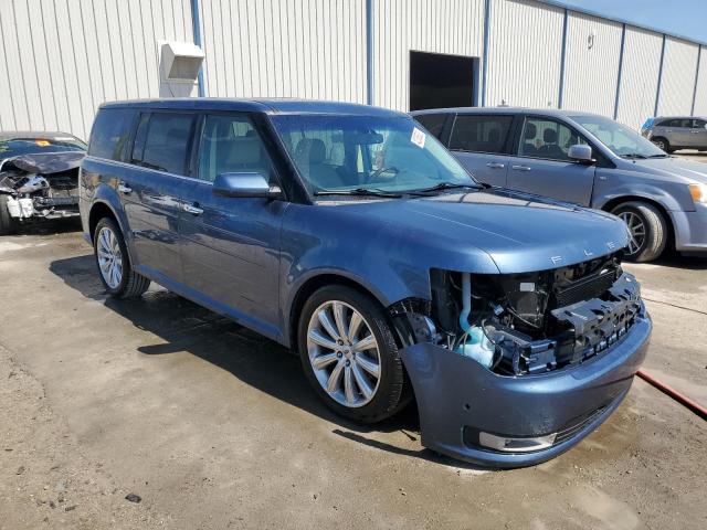 2FMHK6DT1KBA22963 - 2019 FORD FLEX LIMITED BLUE photo 4