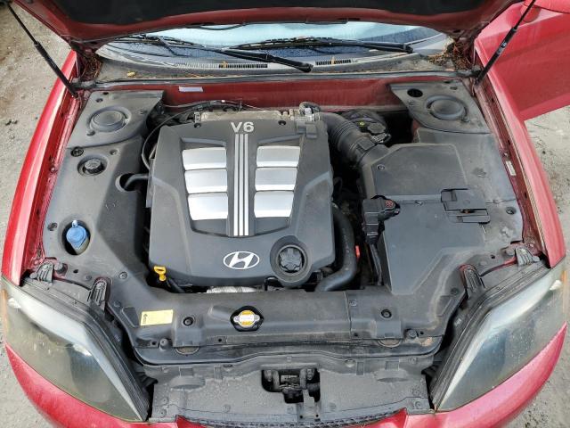 KMHHN65F06U212592 - 2006 HYUNDAI TIBURON GT BURGUNDY photo 11