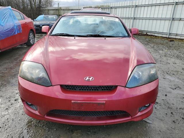 KMHHN65F06U212592 - 2006 HYUNDAI TIBURON GT BURGUNDY photo 5