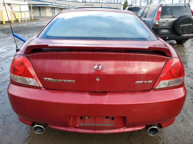 KMHHN65F06U212592 - 2006 HYUNDAI TIBURON GT BURGUNDY photo 6