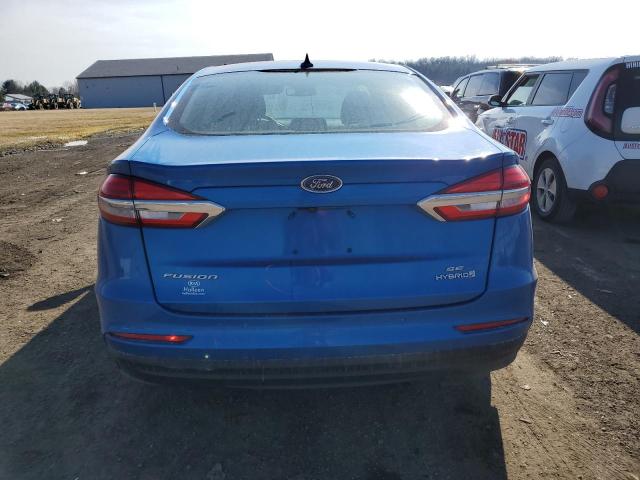 3FA6P0LU8KR165713 - 2019 FORD FUSION SE BLUE photo 6