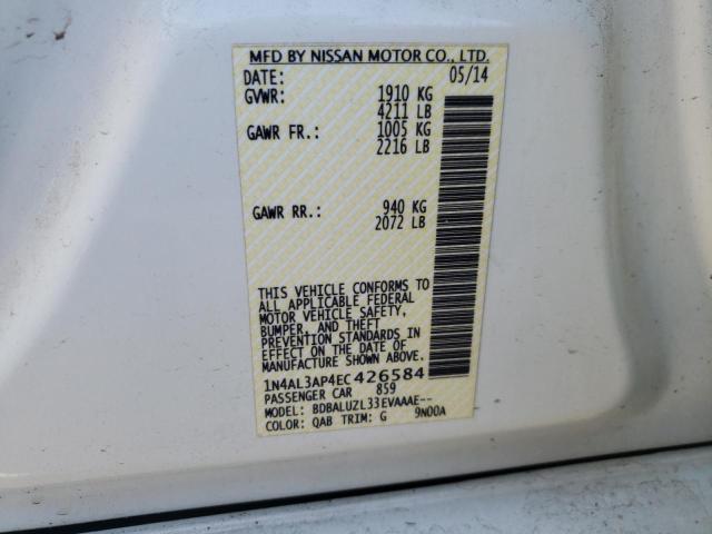 1N4AL3AP4EC426584 - 2014 NISSAN ALTIMA 2.5 WHITE photo 13