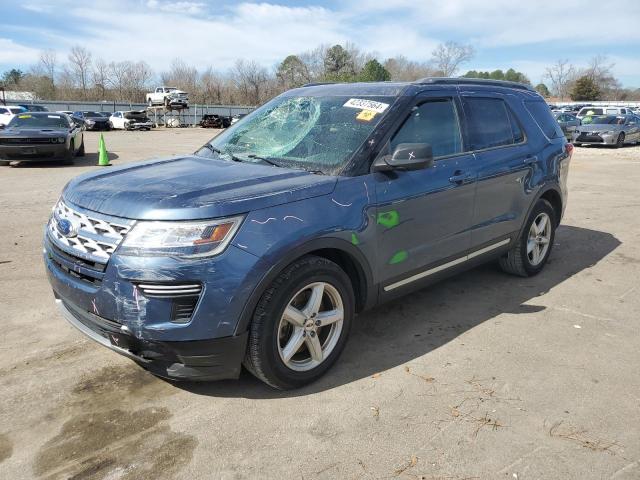 1FM5K7D88KGA44732 - 2019 FORD EXPLORER XLT BLUE photo 1