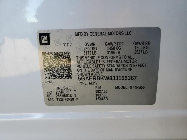 5GAERBKW8JJ155367 - 2018 BUICK ENCLAVE ESSENCE Ağ foto 13