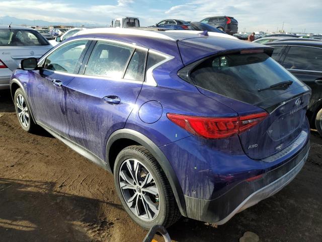 SJKCH5CR0JA040990 - 2018 INFINITI QX30 BASE BLUE photo 2