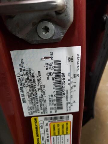 3FA6P0LU2DR247004 - 2013 FORD FUSION SE HYBRID RED photo 12