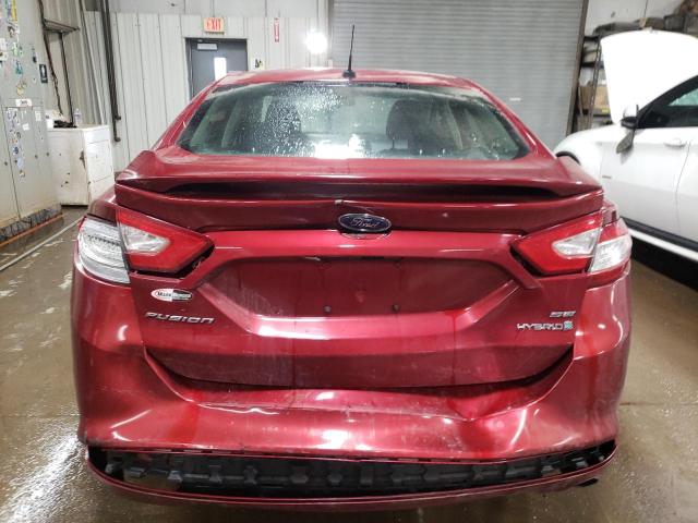 3FA6P0LU2DR247004 - 2013 FORD FUSION SE HYBRID RED photo 6