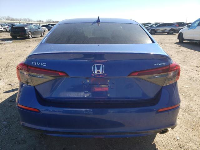 2HGFE2F58RH503909 - 2024 HONDA CIVIC SPORT BLUE photo 6