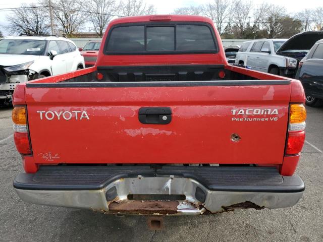 5TEGN92N52Z130131 - 2002 TOYOTA TACOMA DOUBLE CAB PRERUNNER RED photo 6