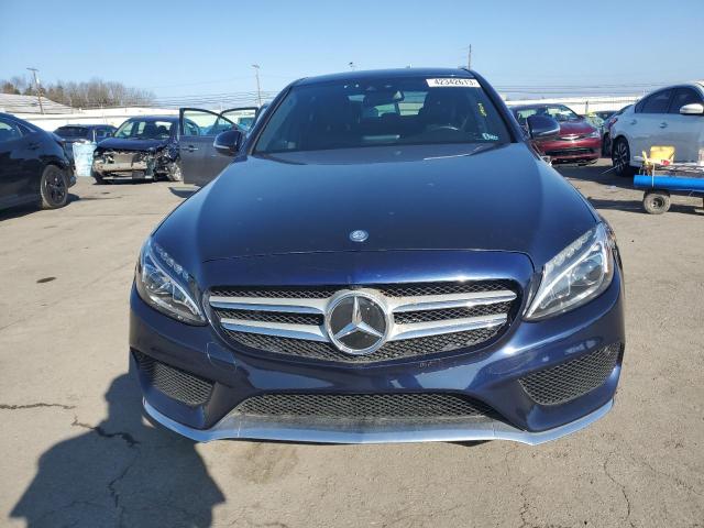 55SWF4KB2HU198686 - 2017 MERCEDES-BENZ C300 300 4MATIC BLUE photo 5