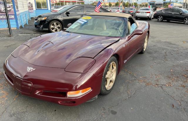 1G1YY32G735122037 - 2003 CHEVROLET CORVETTE BURGUNDY photo 2