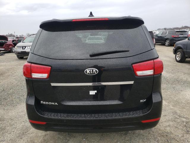 KNDMC5C17F6080073 - 2015 KIA SEDONA EX BLACK photo 6