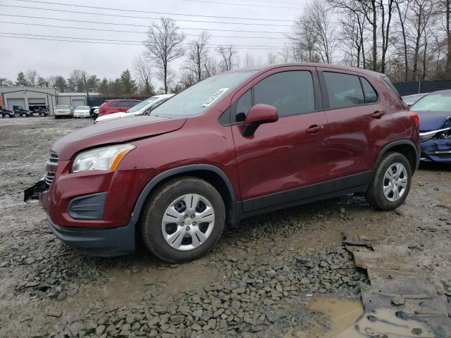 3GNCJKSBXGL265033 - 2016 CHEVROLET TRAX LS BURGUNDY photo 1