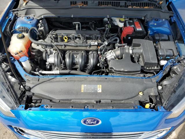 3FA6P0G72KR112221 - 2019 FORD FUSION S BLUE photo 11