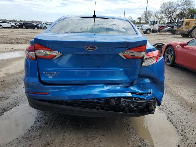 3FA6P0G72KR112221 - 2019 FORD FUSION S BLUE photo 6