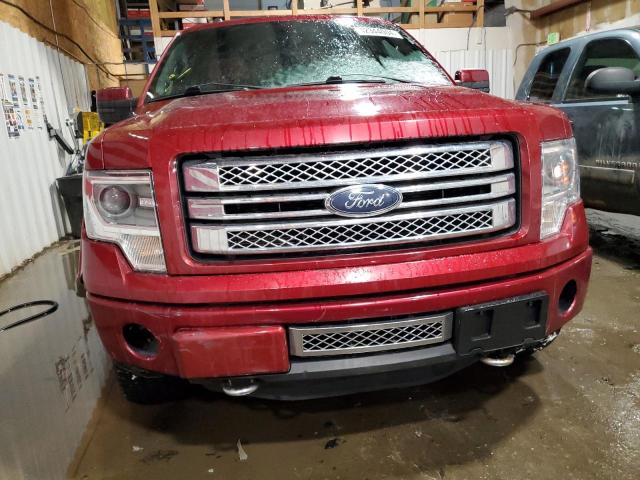 1FTFW1ET1DFA06345 - 2013 FORD F150 SUPERCREW RED photo 5