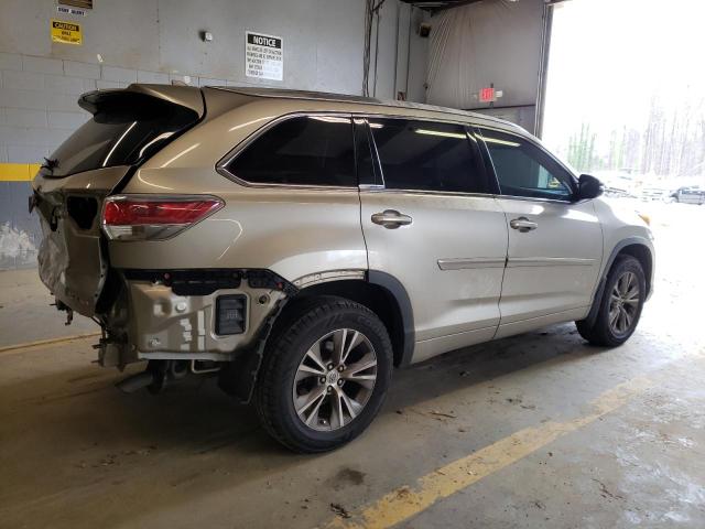 5TDJKRFH4ES017145 - 2014 TOYOTA HIGHLANDER XLE 金色 照片 3
