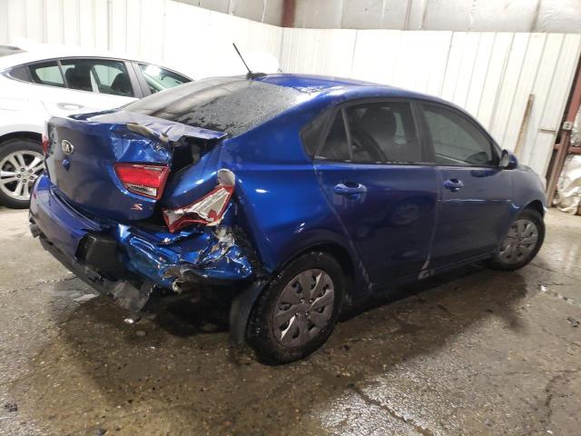 3KPA24AD7LE312285 - 2020 KIA RIO LX BLUE photo 3