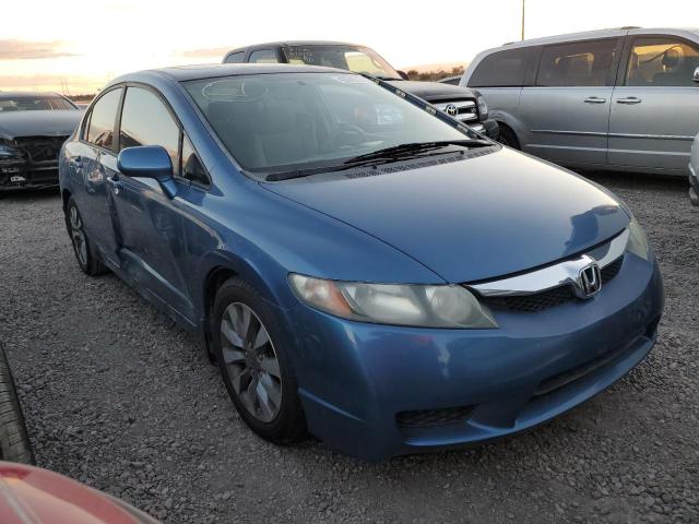 1HGFA168X9L015466 - 2009 HONDA CIVIC EX BLUE photo 4