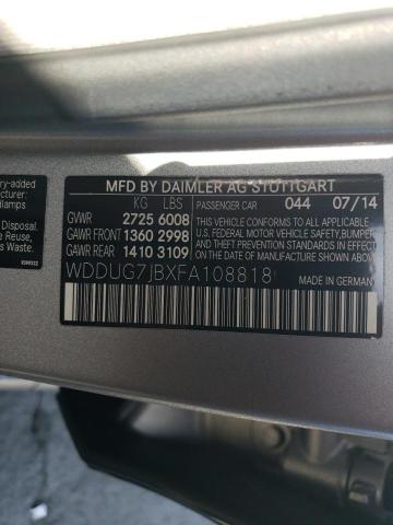 WDDUG7JBXFA108818 - 2015 MERCEDES-BENZ S 63 AMG GRAY photo 12