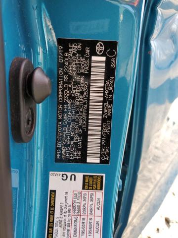 JTDKARFP6L3128390 - 2020 TOYOTA PRIUS PRIM LE TEAL photo 13