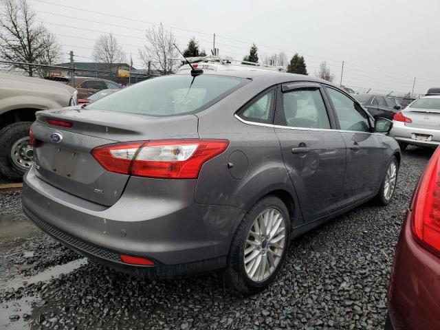 1FAHP3H27CL374295 - 2012 FORD FOCUS SEL GRAY photo 3