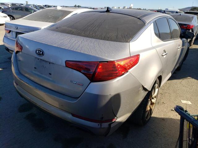 KNAGN4A74B5087584 - 2011 KIA OPTIMA EX GRAY photo 3