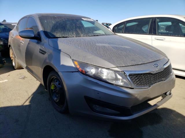 KNAGN4A74B5087584 - 2011 KIA OPTIMA EX GRAY photo 4