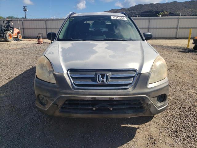 JHLRD68566C005681 - 2006 HONDA CR-V LX SILVER photo 5