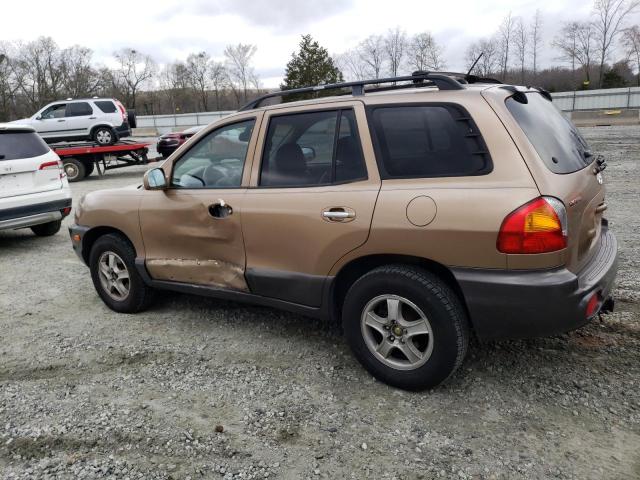 KM8SC13E54U728128 - 2004 HYUNDAI SANTA FE GLS GOLD photo 2