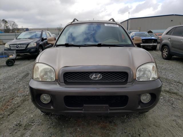 KM8SC13E54U728128 - 2004 HYUNDAI SANTA FE GLS GOLD photo 5