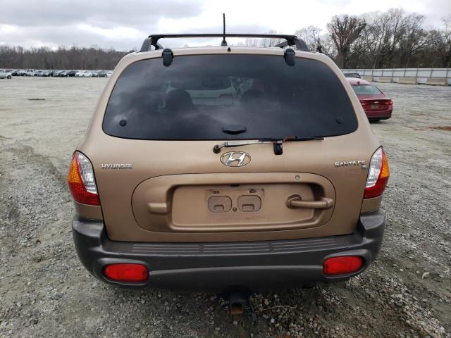 KM8SC13E54U728128 - 2004 HYUNDAI SANTA FE GLS GOLD photo 6