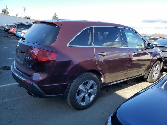 2HNYD2H21CH517407 - 2012 ACURA MDX PURPLE photo 3